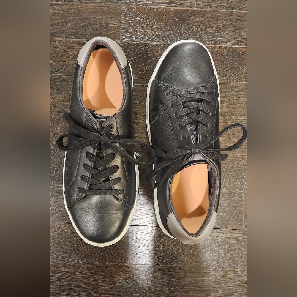 Anodyne No. 27 Casual Sneakers Womens Black Tie Up Sneakers, Size 9 Extra Wide